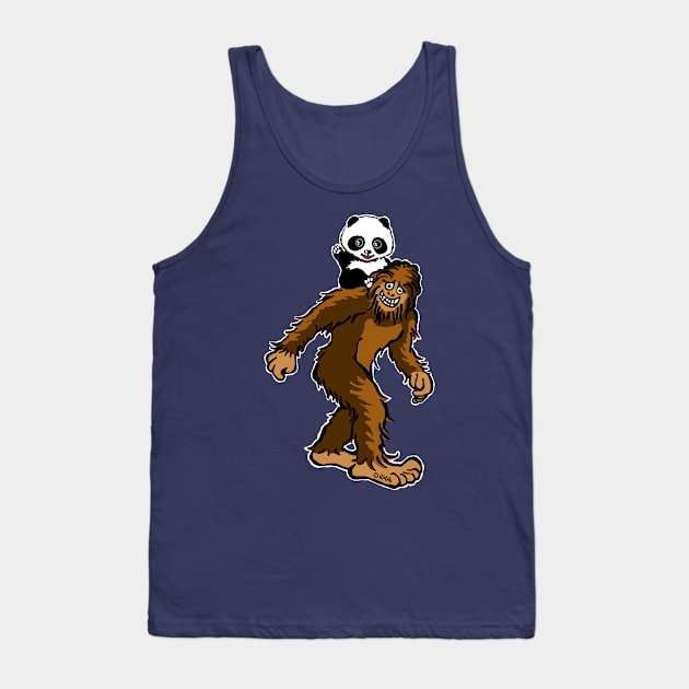 Gone Squatchin with Panda Tank Top by NewSignCreation